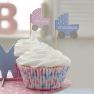 Tiny Feet Baby Shower Cupcake / Canape Picks